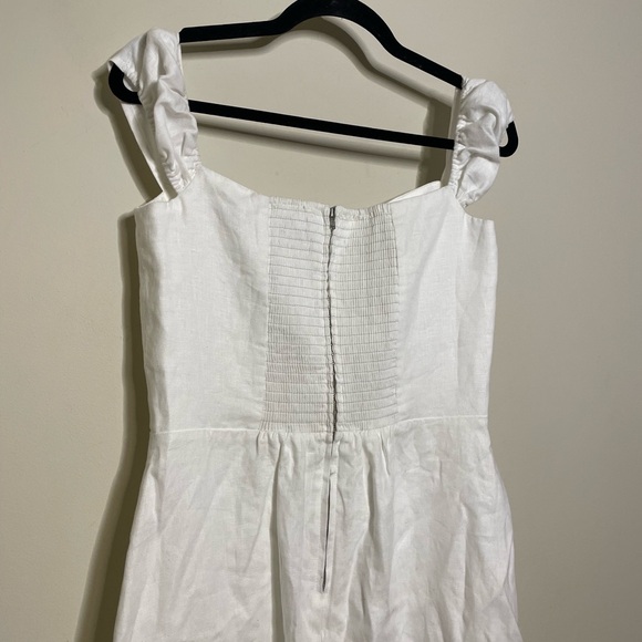 Reformation Bridgton Linen Midi Dress White - Picture 10 of 10